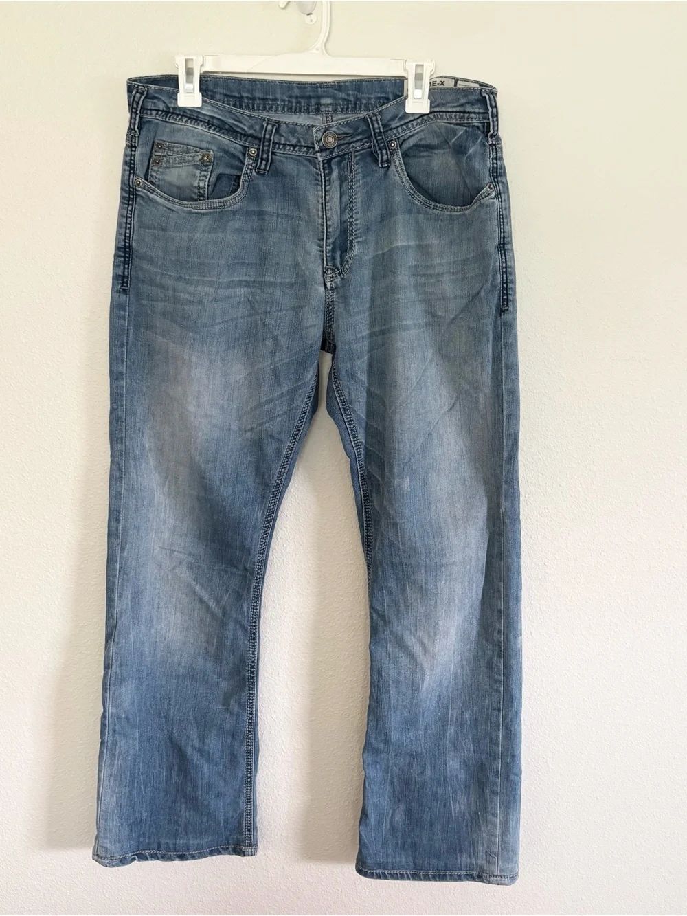 Buffalo David Bitton Bootcut Stretch Game - X Blue Denim Jeans Buckle Size 33x30